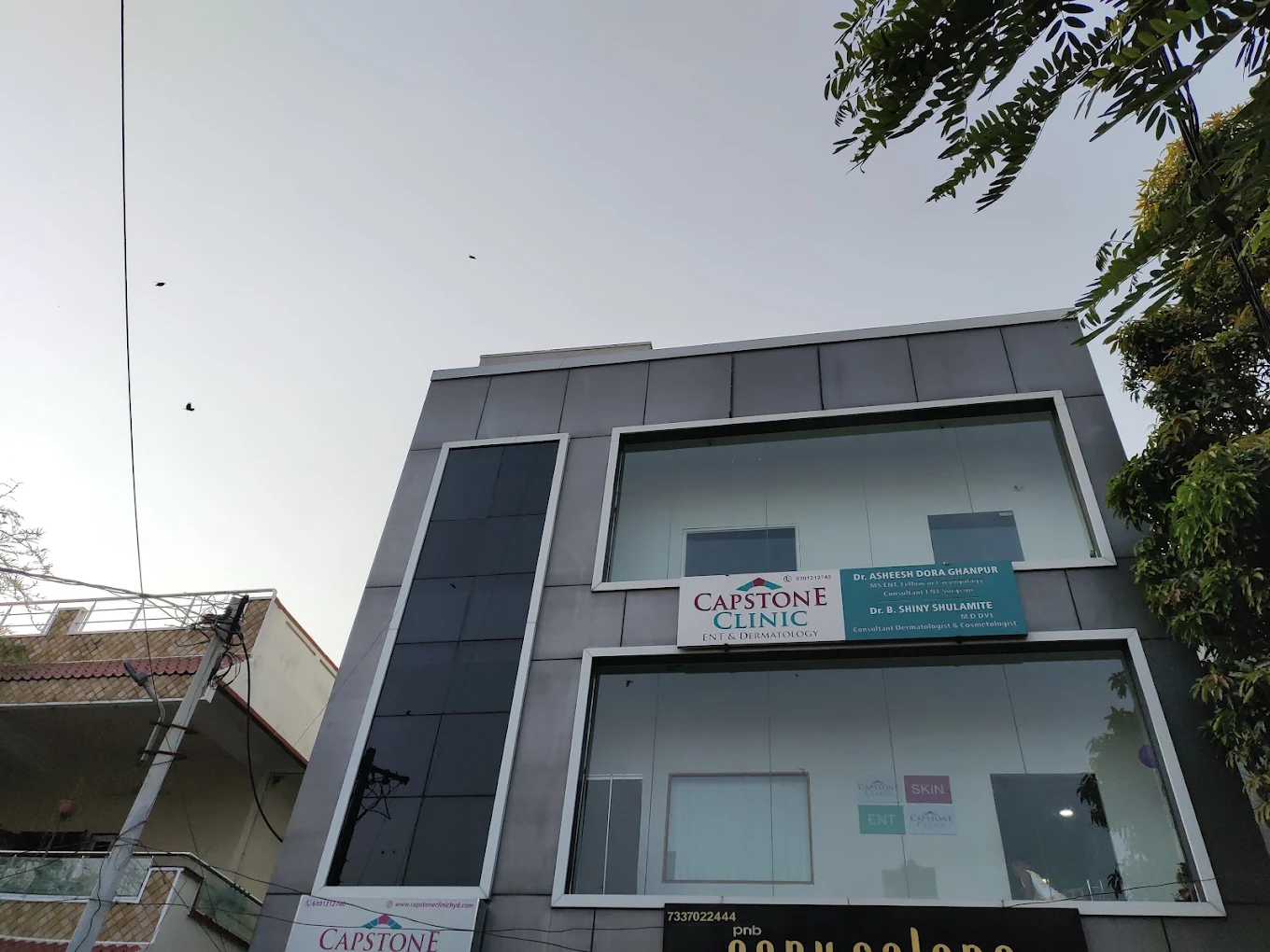 Capstone Clinic Exterior Building Above Pony Salon Sainikpuri
