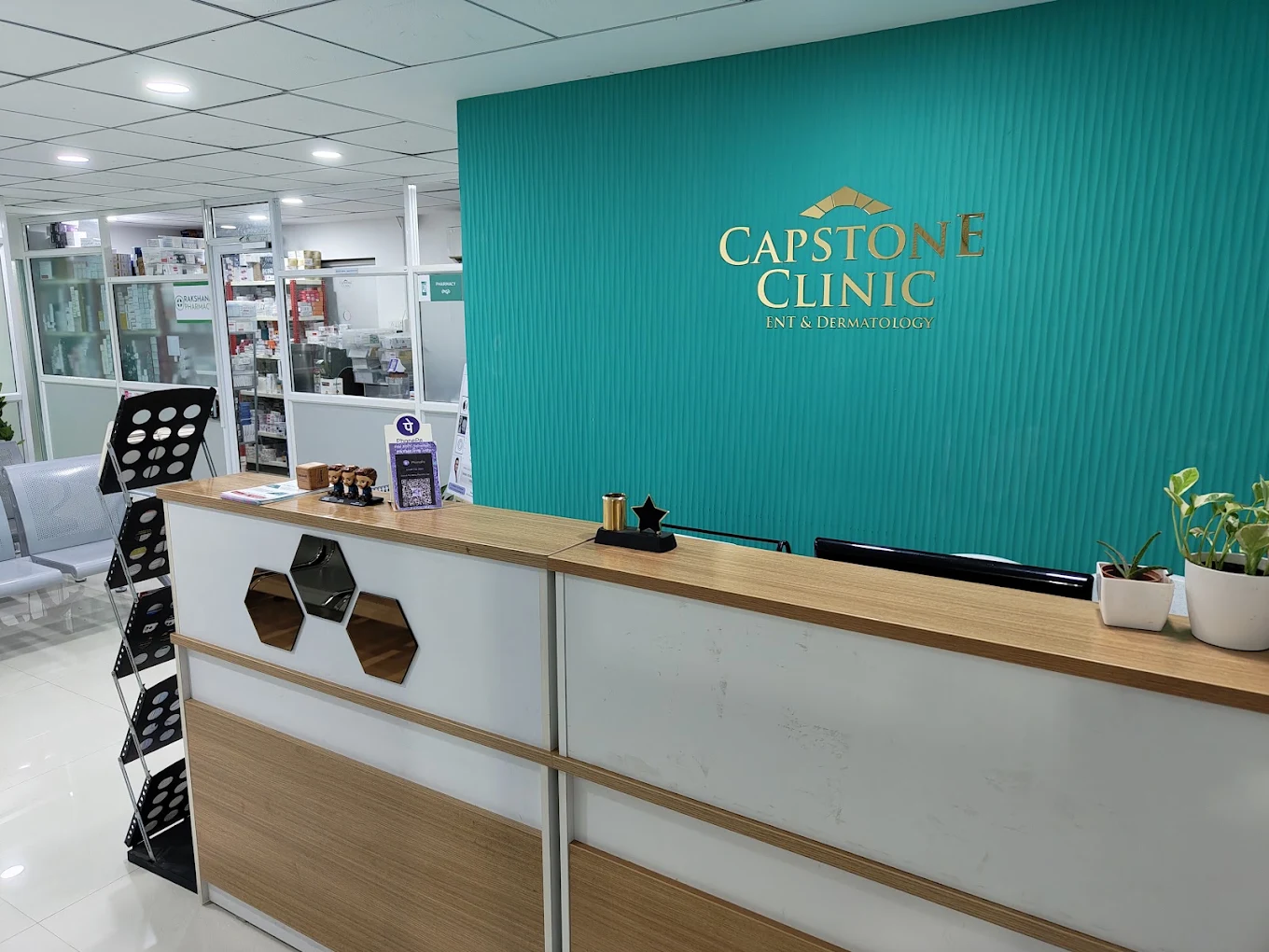 Capstone Clinic Reception Desk with Brand Wall in Sainikpuri Secunderabad
